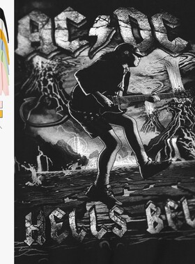 acdc宽松无帽欧美重金属摇滚乐队周边衣服潮春秋圆领卫衣男女同款