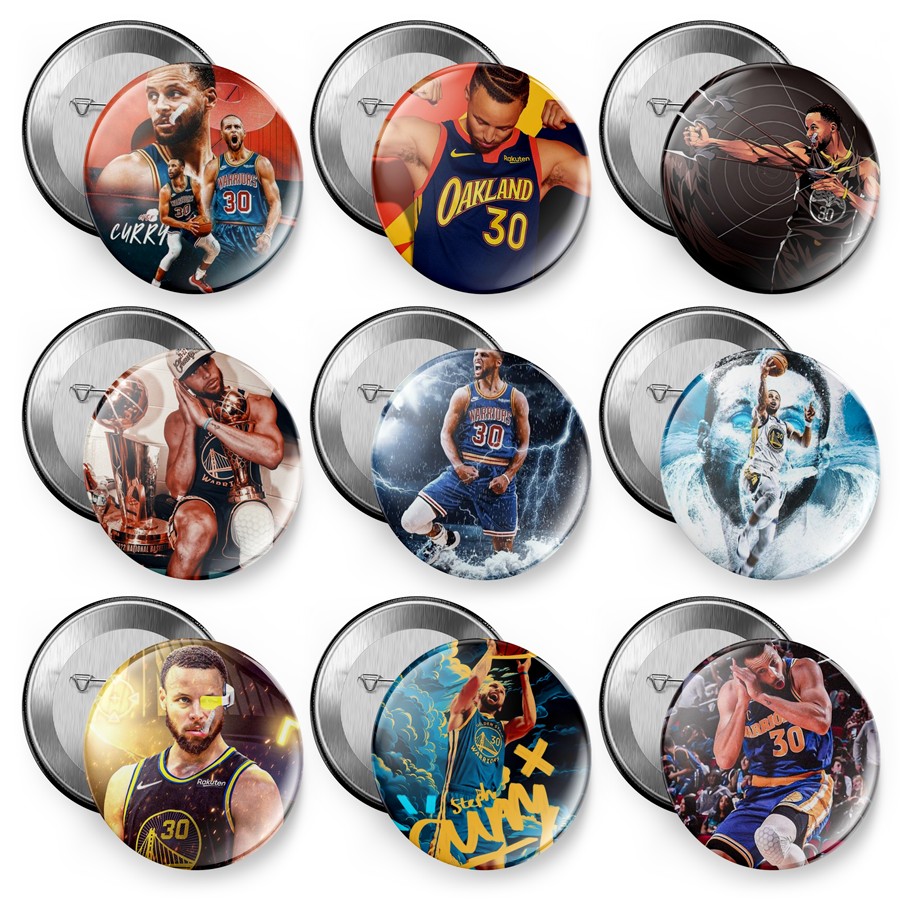 库里吧唧胸章书包挂件磁吸冰箱贴