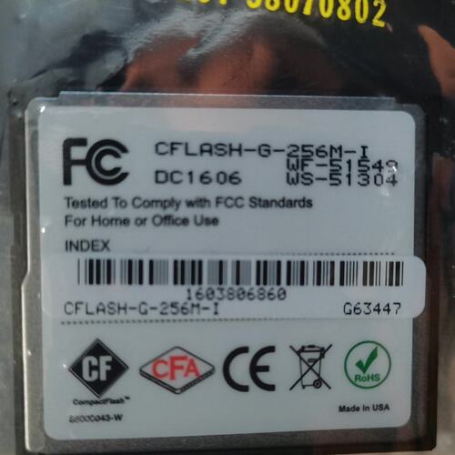 议价CF卡 256M 型号CFLASH-G-256M-I美可维修