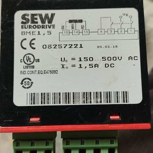 议价SEW整流模块BME1.5，型号08257221，工作电压1可维修