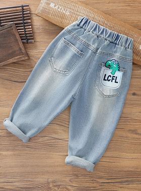 男童牛仔裤春秋款2025新款中小童痞帅男孩儿童时髦宝宝休闲裤子潮