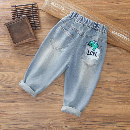 男童牛仔裤春秋款2025新款中小童痞帅男孩儿童时髦宝宝休闲裤子潮