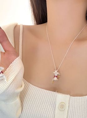 小众设计感苹果项链女小众设计感高级轻奢气质百搭颈链锁骨链配饰