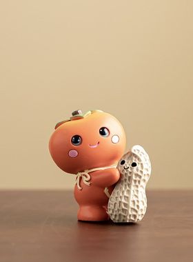 新年吉祥物好柿花生公司送礼年会企业朋友同事送礼伴手礼