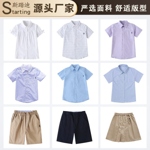 学生夏季短袖短裤裙子衬衫校服