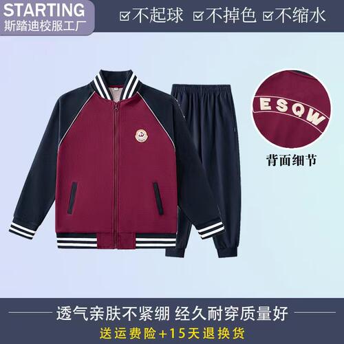 恩施利川清外校徽夏季套装男女童校服学院学生短袖短裤 运动服