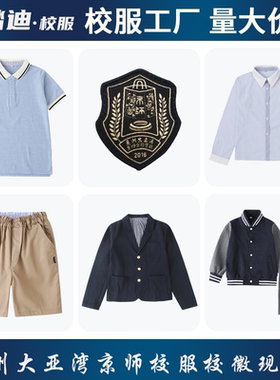 惠州大亚湾京师实验学校徽章北师大卓越校服套装上衣校裤短袖T恤