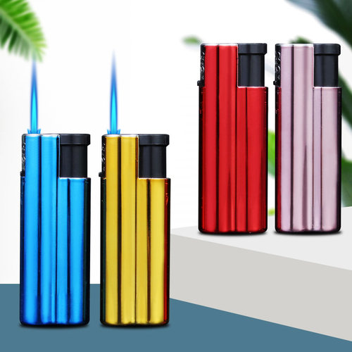 创意金属蓝焰直冲防风打火机