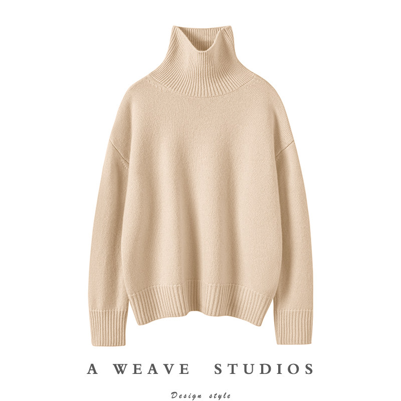 理性优雅！定染蜜桃粉~重磅高领羊绒衫女加厚纯羊绒毛衣宽松慵懒,女装/女士精品,羊绒衫,淘宝优惠券,粉丝福利购,淘宝优惠卷