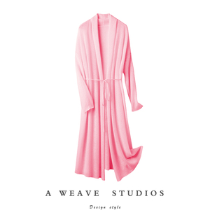 dream云朵般柔软 清风拂面 纯羊绒针织开衫 长款空调防晒衫薄外套