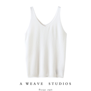 背心 百搭V领羊绒吊带女纯羊绒毛衣针织打底衫 谁也离不开 一件