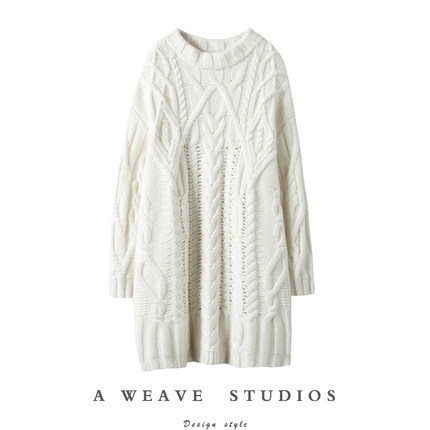 重磅收官 美到难超yue的一件！纯羊绒衫女中长款毛衣宽松慵懒加厚