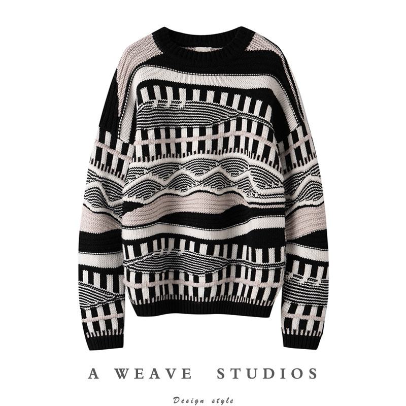 一件足够时髦！新款100%纯山羊绒圆领针织衫女费尔岛花针羊绒毛衣,女装/女士精品,羊绒衫,淘宝优惠券,粉丝福利购,淘宝优惠卷