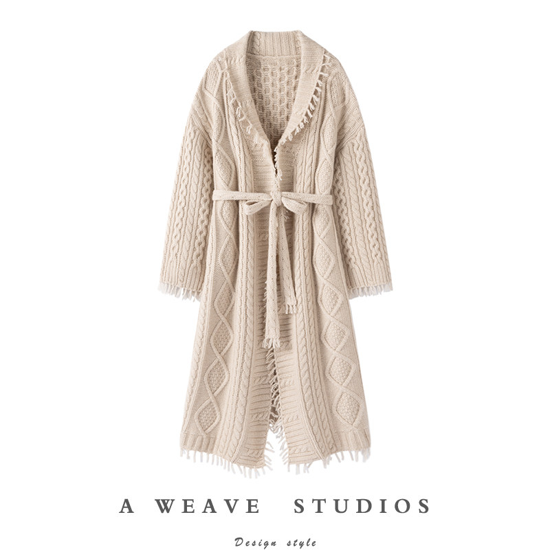 气质女神降临！重磅加厚羊绒开衫女长款纯羊绒毛衣针织大外套冬,女装/女士精品,羊绒衫,淘宝优惠券,粉丝福利购,淘宝优惠卷