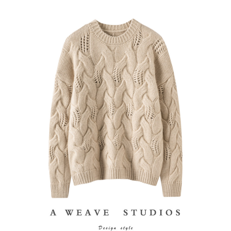 气质不可挡！重磅大克重！加厚山羊绒衫女圆领纯羊绒毛衣宽松冬,女装/女士精品,羊绒衫,淘宝优惠券,粉丝福利购,淘宝优惠卷