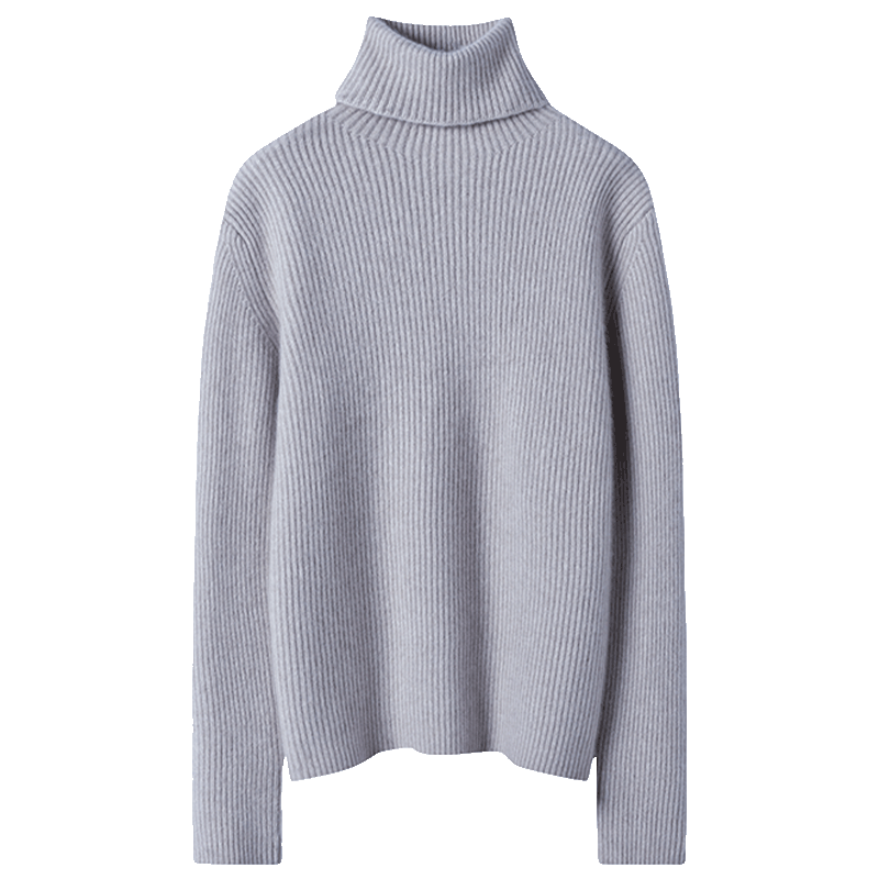 简约软糯亲肤~加厚高领100%山羊绒衫女纯羊绒毛衣针织打底衫新款