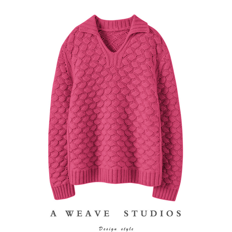 惊艳到无法拒绝~小翻领羊绒衫女纯羊绒毛衣加厚套头宽松慵懒风,女装/女士精品,羊绒衫,淘宝优惠券,粉丝福利购,淘宝优惠卷
