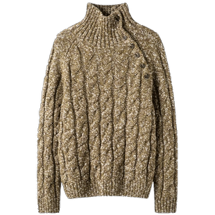 出镜率爆高~ 中古绞花100%纯羊绒毛衣慵懒风春季2024套头羊绒衫