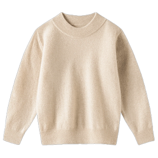 宝贝刚需BI备！儿童山羊绒衫半高领男女款纯羊绒毛衣小中大童秋冬