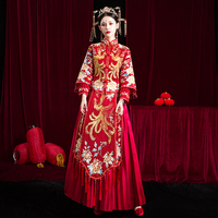 秀禾服2020新款结婚冬年轻款中式婚纱女新娘敬酒礼服小个子龙凤褂