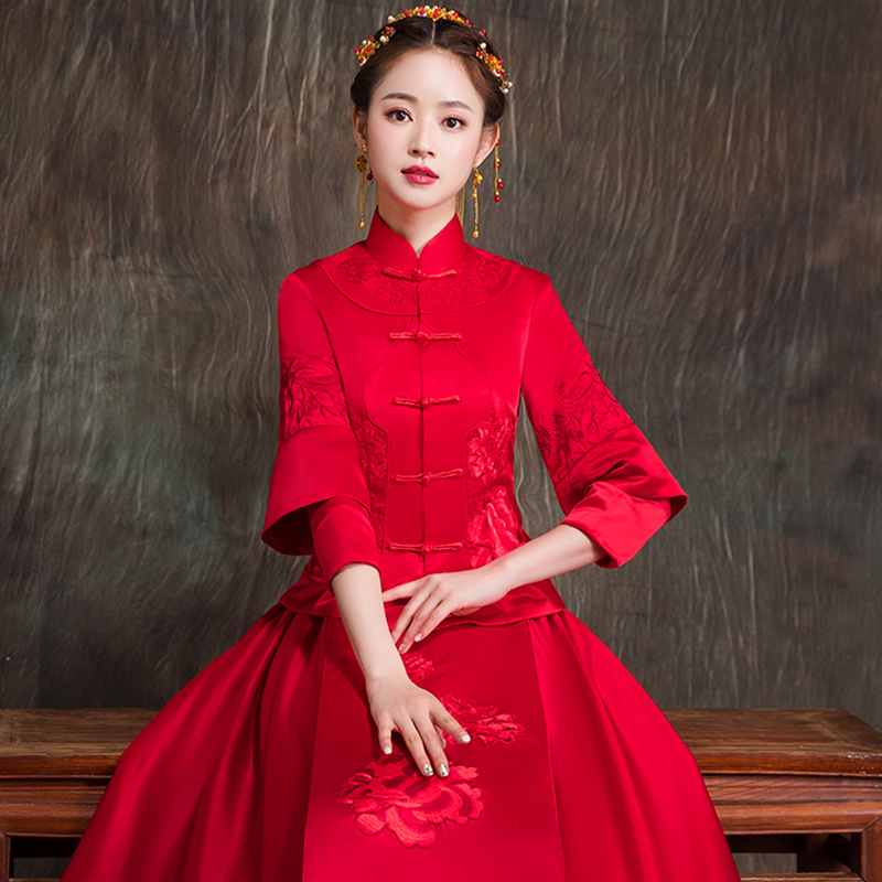 秀禾服新娘礼服出阁服新款结婚敬酒服中式婚纱嫁衣秀和服夏季