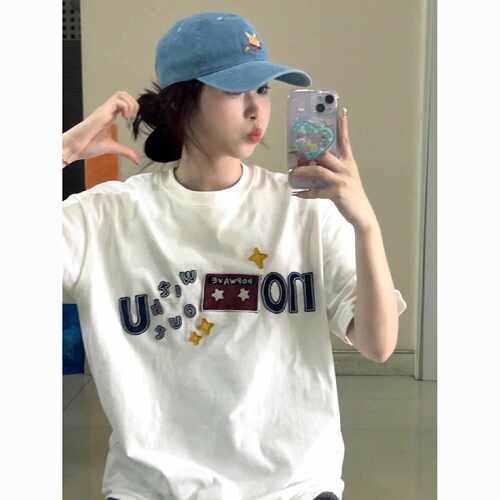 薄款纯棉国潮牌短袖宽松