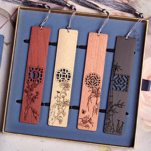 Redwood Plum Orchid Bamboo Chrysanthemum Bookmark Creative