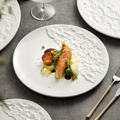 Beef steak plate, ceramic Western cuisine plate, vegetable