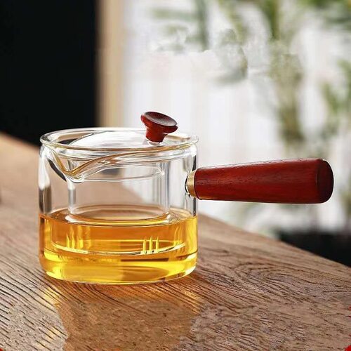 High borosilicate glass teapot, heat-resistant steaming tea