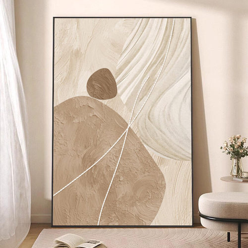 Cream style living room decoration painting, sofa backgroun