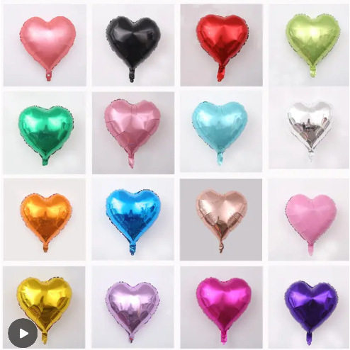 18 inch heart-shaped pentagram balloon, aluminum foil ballo