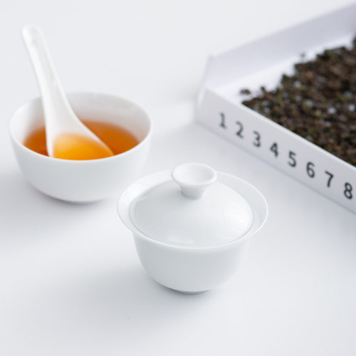 Standard QS certified oolong tea evaluation cup, white porc