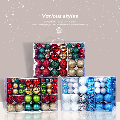 Cross border 6cm 100 piece electroplated ball painted Chris