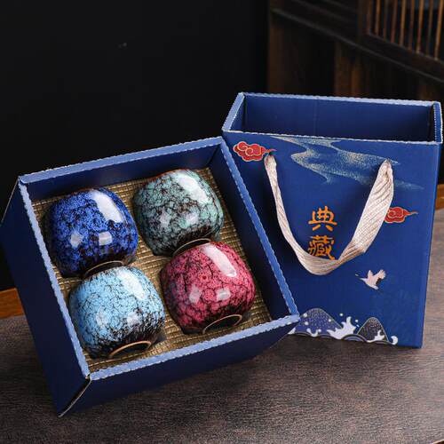 Live broadcast gift ceramic kiln turning non tipping tea cu