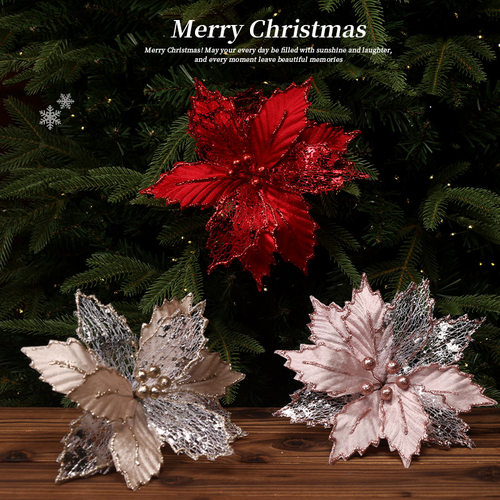 Cross border Christmas decoration 24cm gold red champagne c