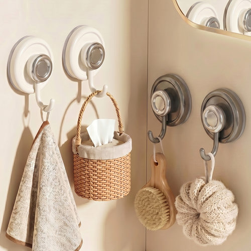 Suction cup hook, bathroom, no punching, strong load-bearin