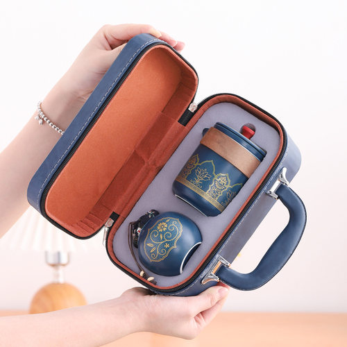 Outdoor portable travel Kung Fu tea set, ceramic Kuaike cup