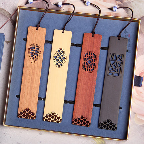 Window frame bookmark, mahogany hollowed out small window f