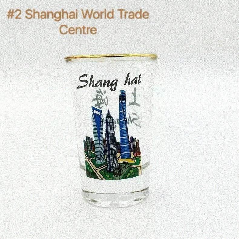 souvenir 6-pack tequila base shot glass set shanghai china