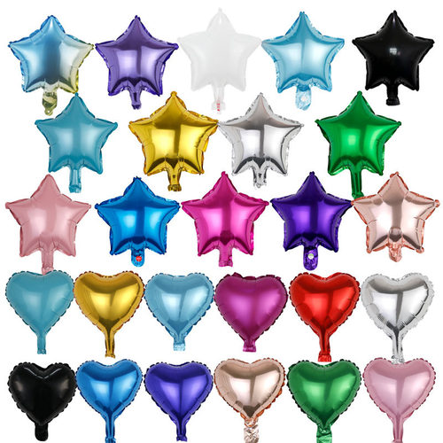 18 inch heart-shaped pentagram balloon, aluminum foil ballo