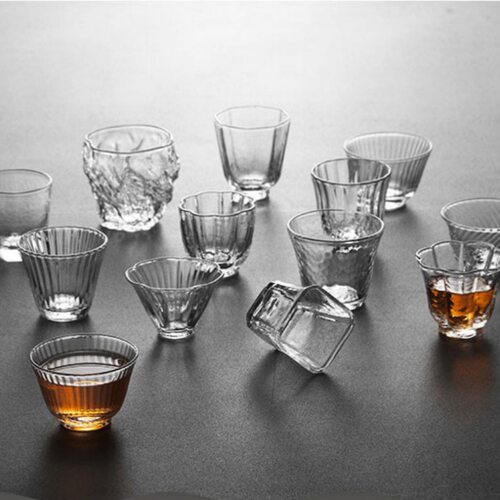 Heat resistant high borosilicate glass Japanese style tea c