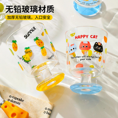 Cartoon high footed cup with high aesthetic value printed g