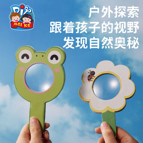 Outdoor spring exploration magnifying glass handmade DIY ch