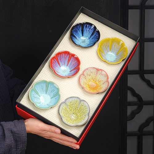 Kiln Transformation Tea Cup Jun Porcelain Brushed Tianmu Ma