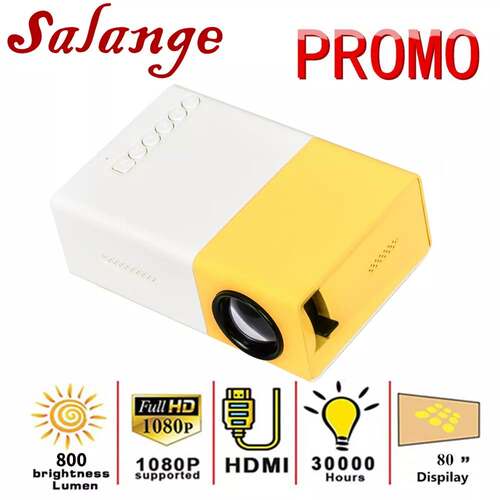 .Salange YG300 Mini LED Projector Yg300 Upgraded Version 600