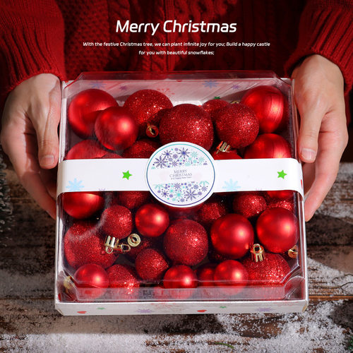 Christmas Decoration Supplies Colorful Christmas Ball Set 6
