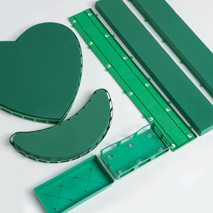 婚车装饰心形插花泥喜庆结婚主车头花泥塑料托盘婚庆用品婚车花泥