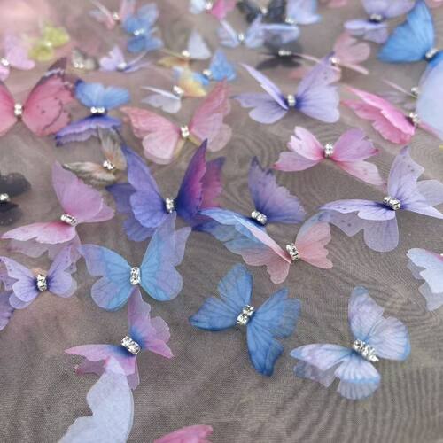 Double layer Butterfly Accessories Handmade Double layer Di