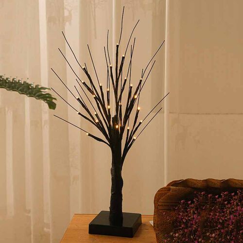 LED birch tree Halloween ghost festival pumpkin bat room de