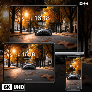 汽车跑车插画手机壁纸苹果壁纸电脑壁纸平板壁纸ipad壁纸高清图